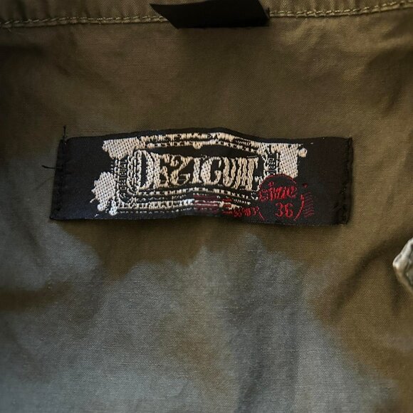 y2k olive green military inspired knee length dress - Picture 6 of 6